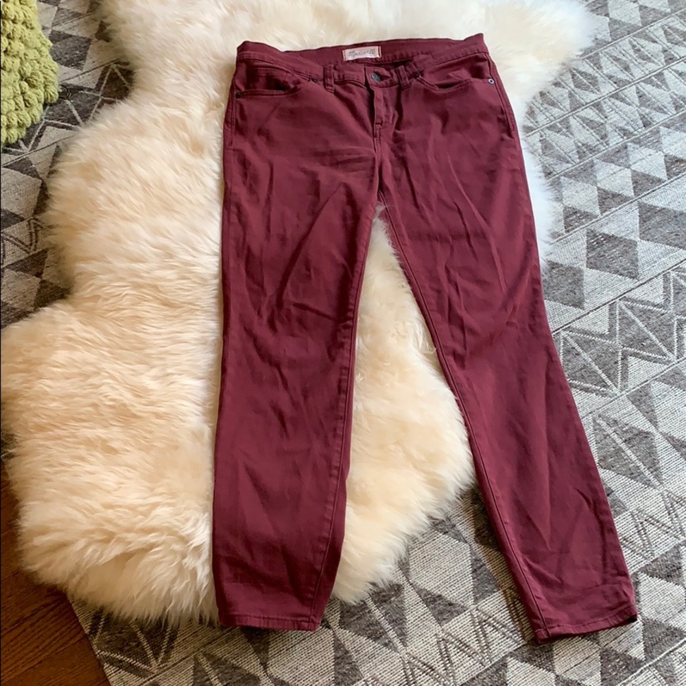 Madewell Skinny Skinny wine color stretchy pant